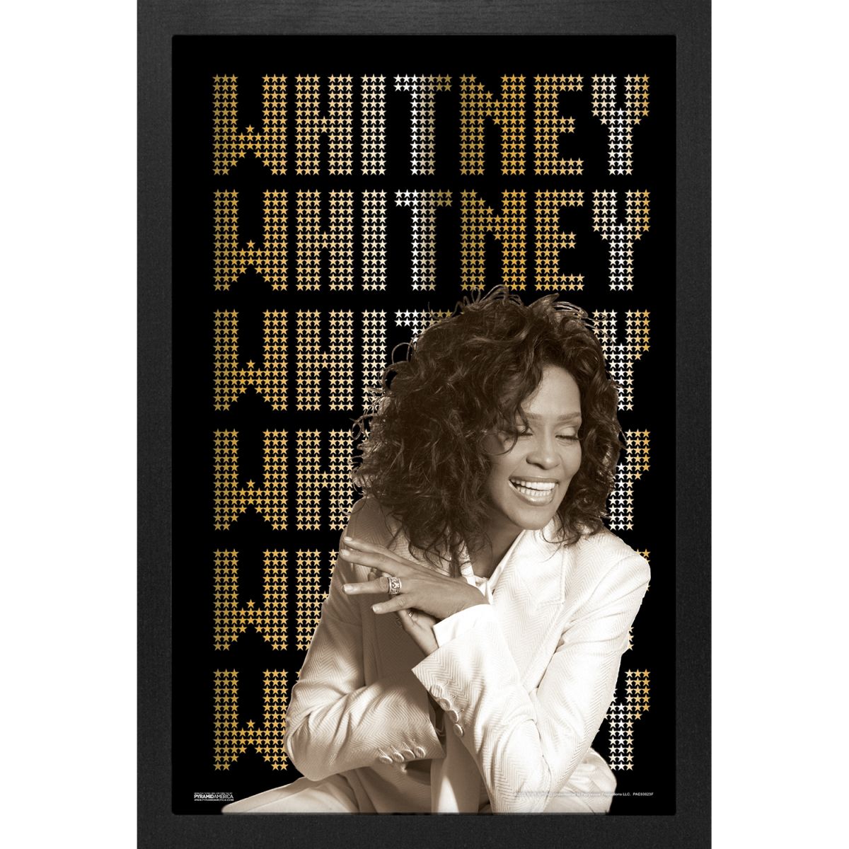 Whitney Houston - Name in Lights 11x17 Framed Print