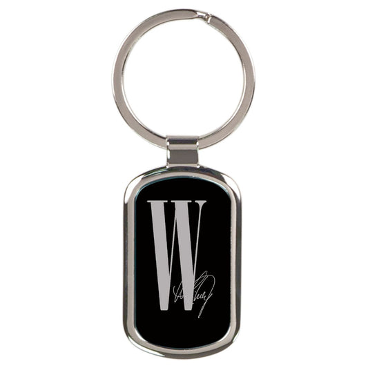 W Laser-Engraved Keychain