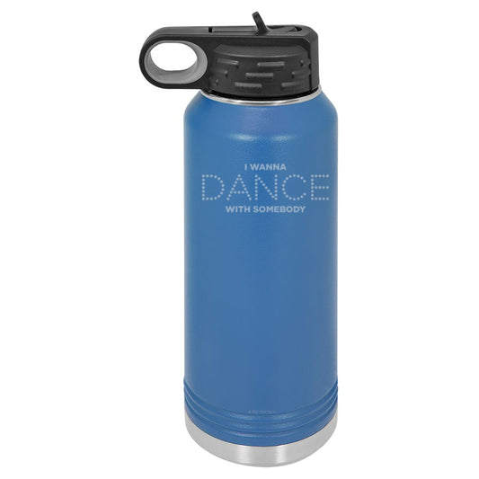 Dance Lights Blue Polar Camel Water Bottle