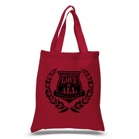 Greatest Love Crest Tote Bag (Red)