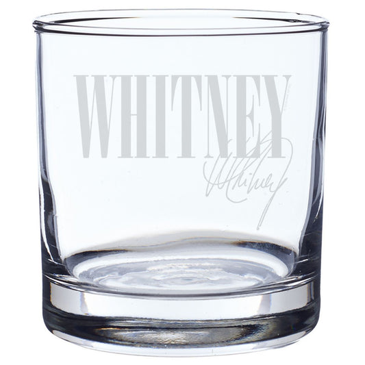 Whitney Laser-Etched Rocks Glass