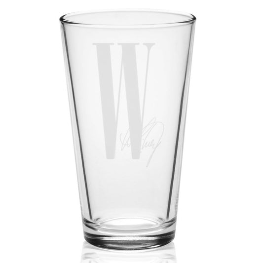 W Laser-Etched Pint Glass