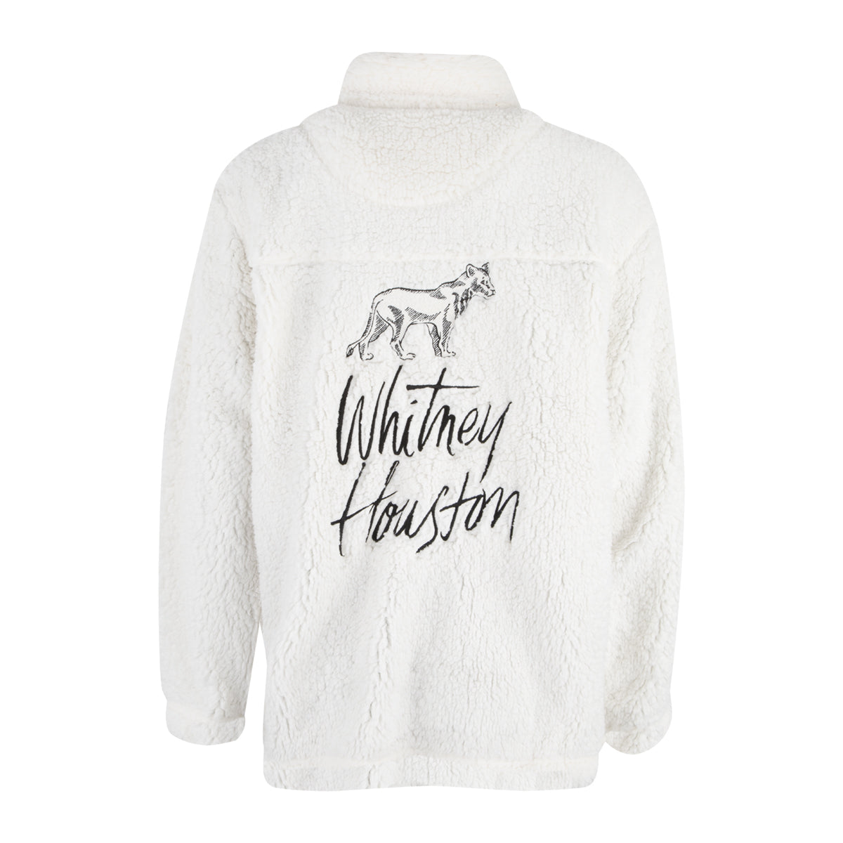 Natural Lioness Embroidered Script 1/4 Sherpa