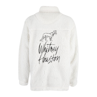 Natural Lioness Embroidered Script 1/4 Sherpa