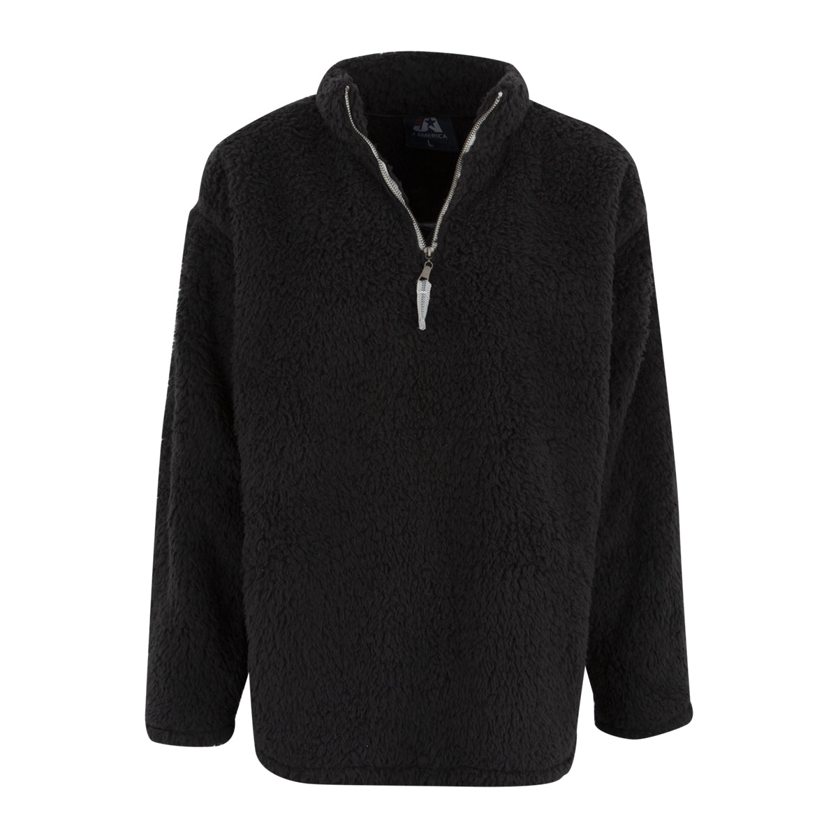 Black Lioness Embroidered Script 1/4 Sherpa