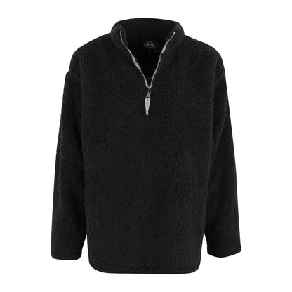 Black Lioness Embroidered Script 1/4 Sherpa