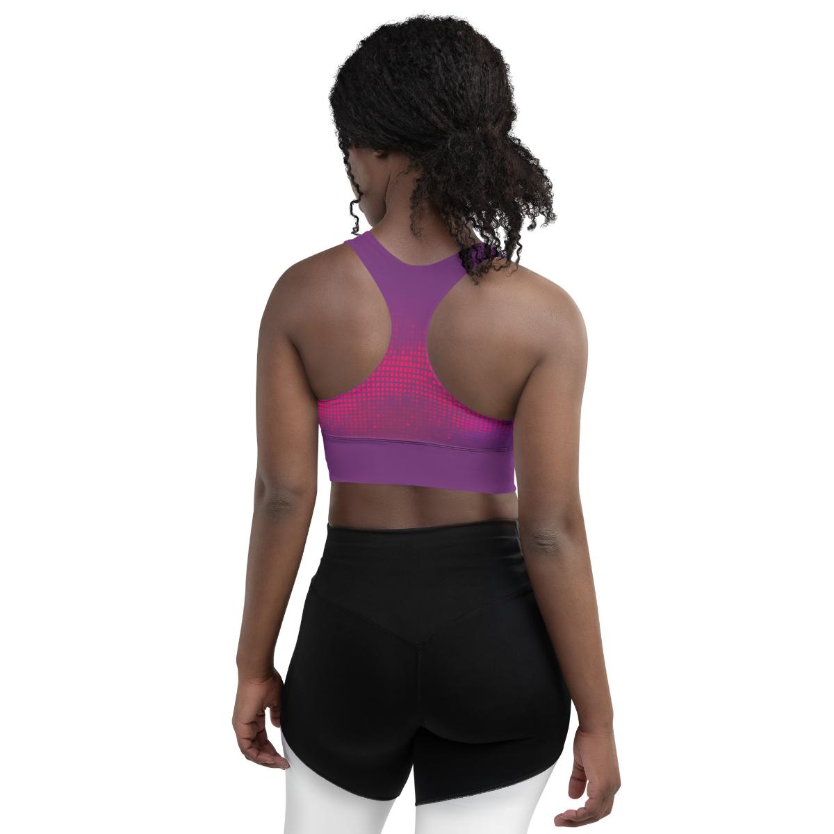 Whitney Houston I Wanna Dance With Somebody Sports Bra Fuchsia