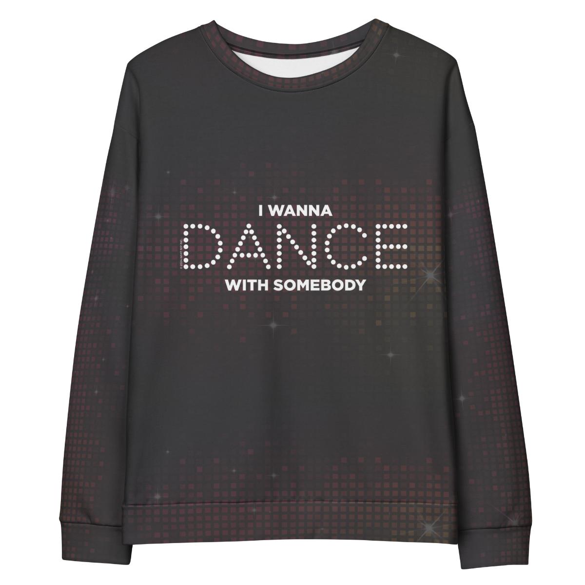Whitney Houston I Wanna Dance With Somebody Sweatshirt | Grey Sparkle