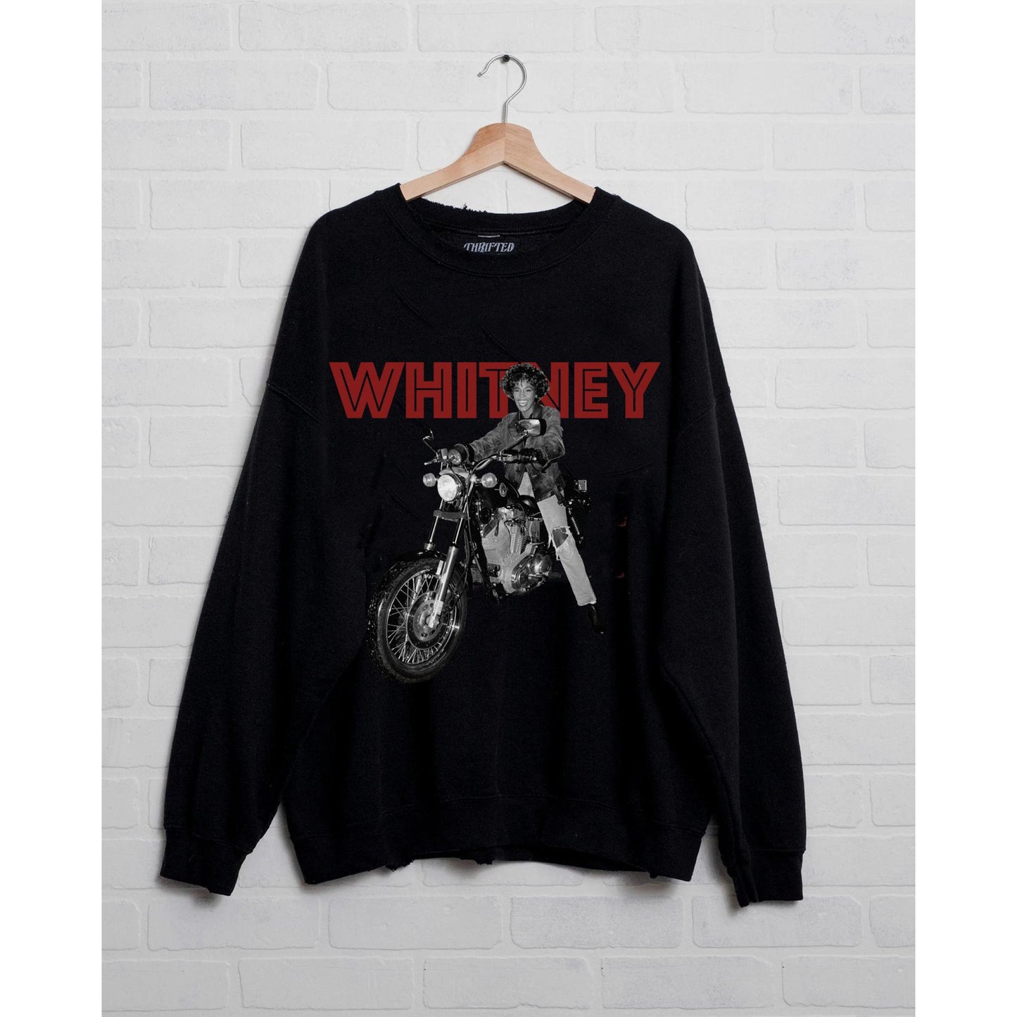 Whitney Motorcycle Distressed Sweatshirt