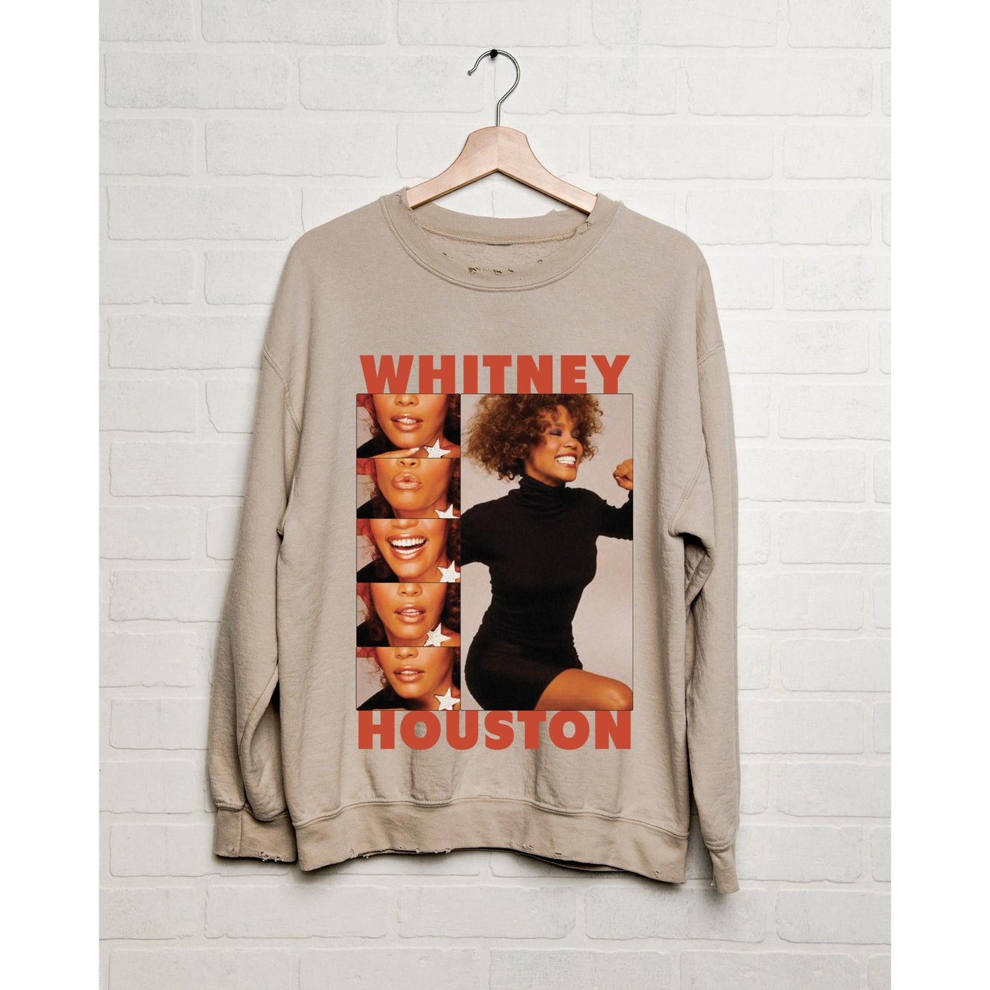 Whitney Smile Distressed Sweatshirt