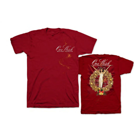 Whitney Houston One Wish Burgundy T-Shirt