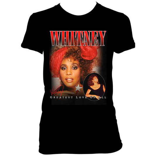 Whitney Houston Youth Greatest Love Black T-Shirt