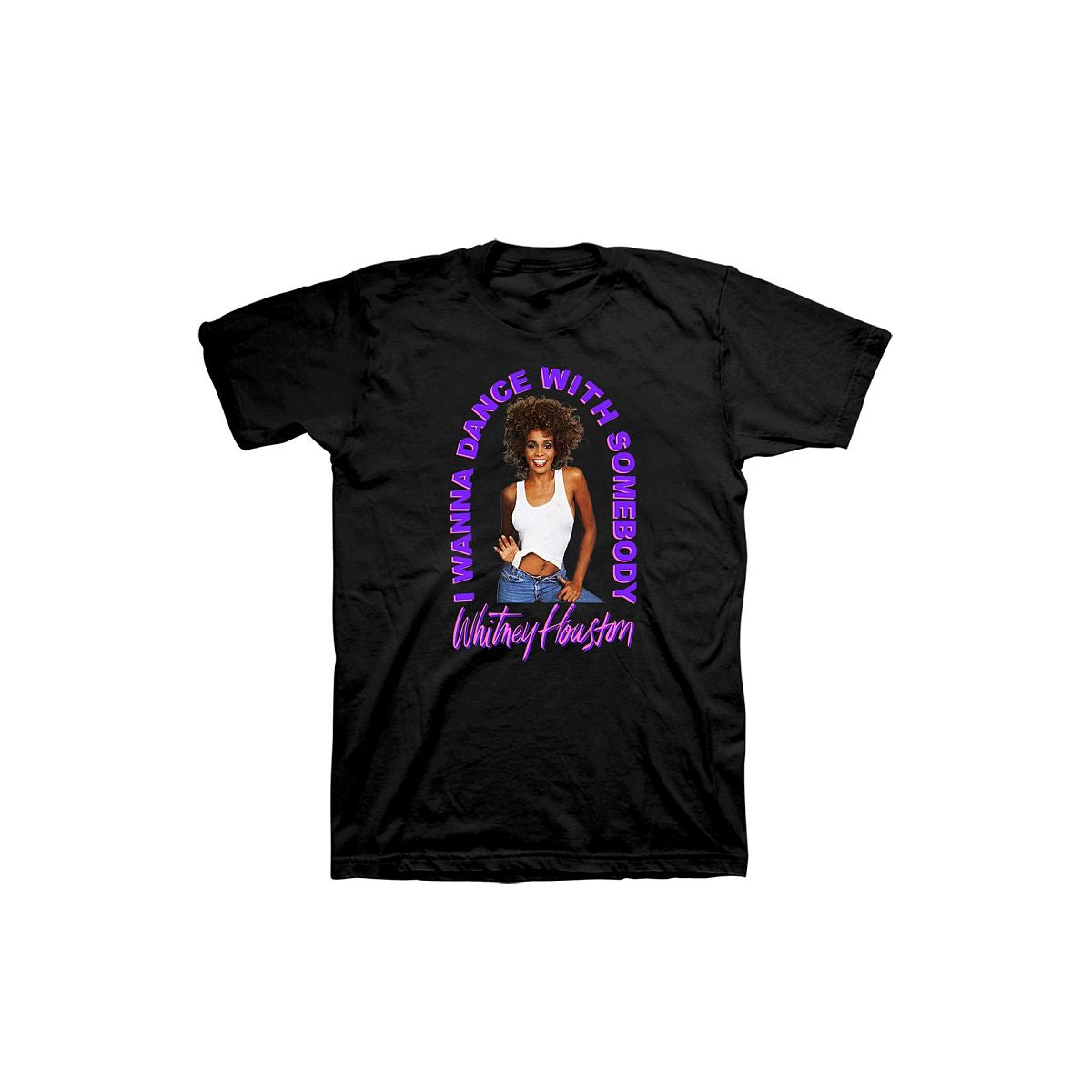 Whitney Houston I Wanna Dance With Somebody Black T Shirt Whitney Whitney Houston I Wanna Dance With Somebody Black T Shirt Whitney