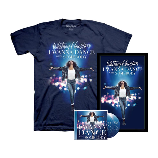 I Wanna Dance With Somebody Movie Soundtrack Bundle - CD, T-shirt, and Poster