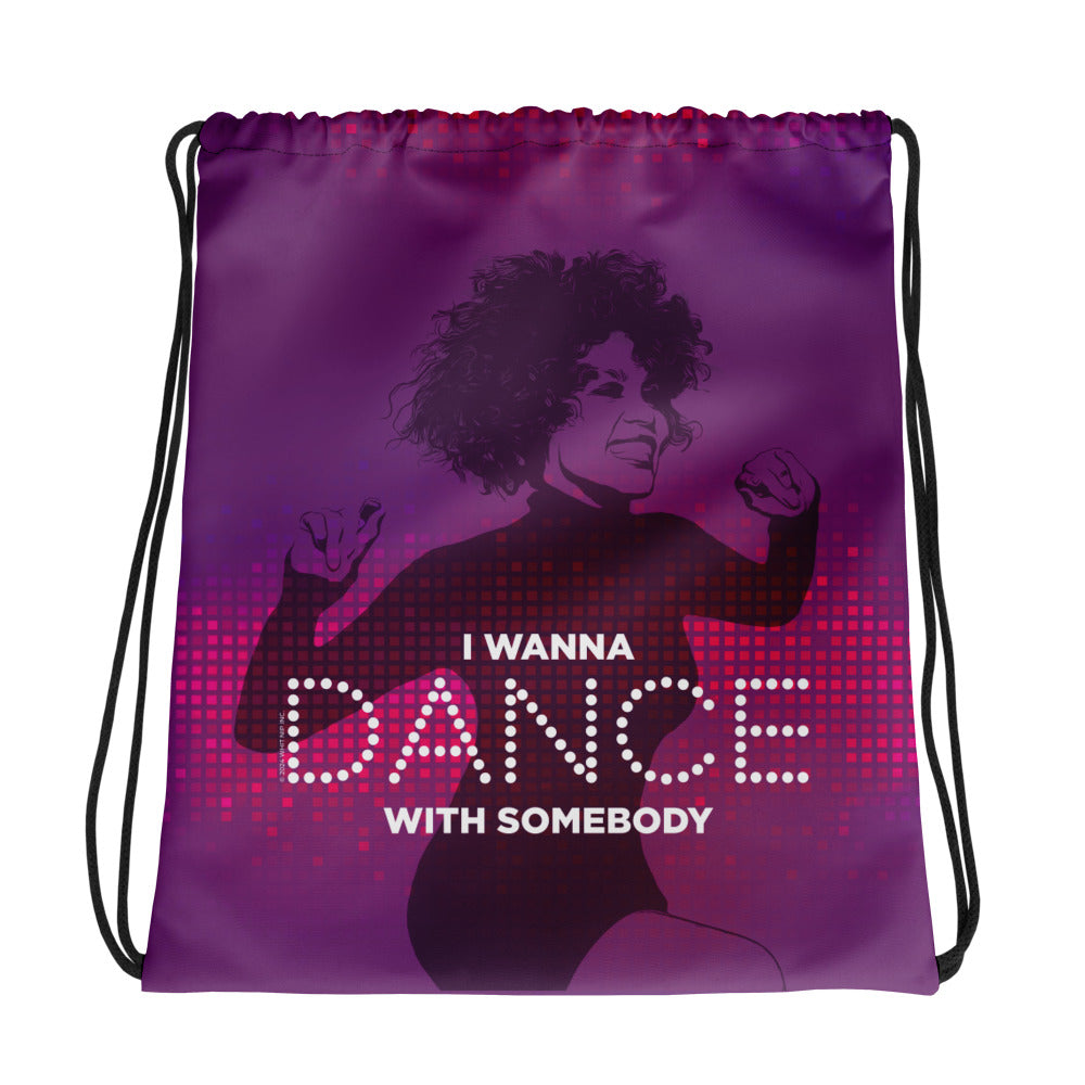 Whitney Houston I Wanna Dance With Somebody Drawstring Bag