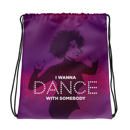 Whitney Houston I Wanna Dance With Somebody Drawstring Bag