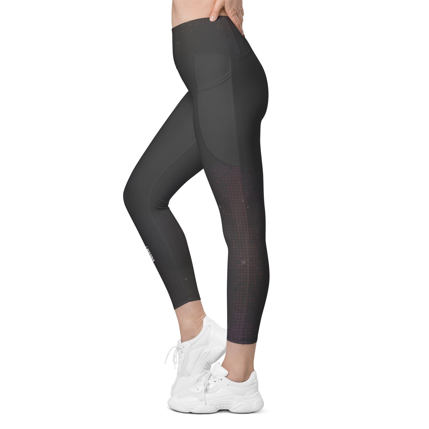 Whitney Houston I Wanna Dance With Somebody Pocket Legging Grey Sparkle
