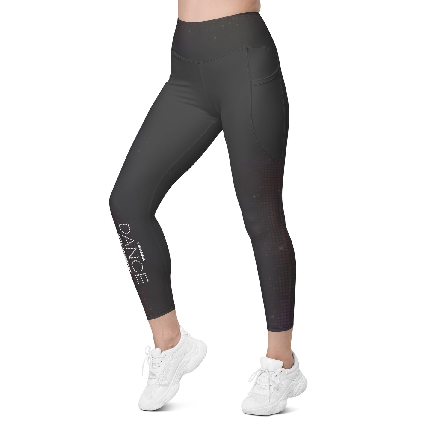 Whitney Houston I Wanna Dance With Somebody Pocket Legging Grey Sparkle