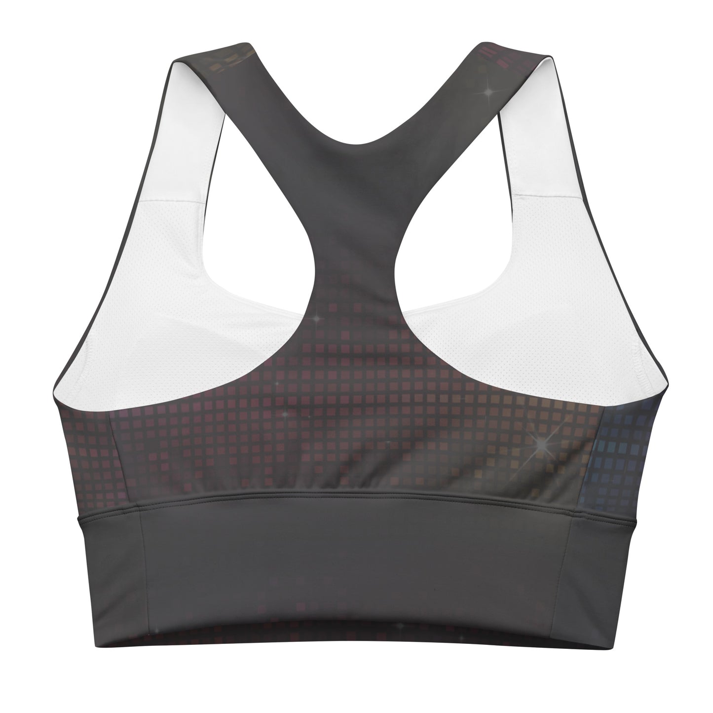 Whitney Houston I Wanna Dance With Somebody Sports Bra Grey Sparkle