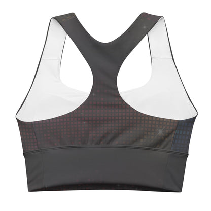 Whitney Houston I Wanna Dance With Somebody Sports Bra Grey Sparkle