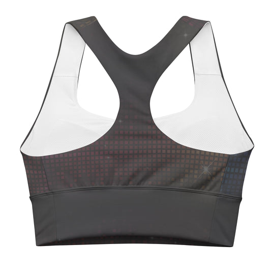 Whitney Houston I Wanna Dance With Somebody Sports Bra Grey Sparkle